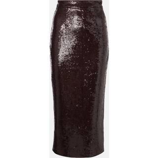 Roland Mouret Sequined midi skirt - brown - XL