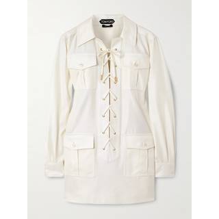 Tom Ford Cotton and silk minidress - white - XS