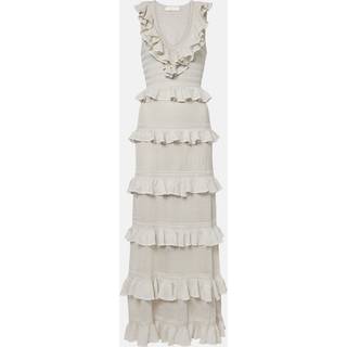 Zimmermann Crush Frilled knitted maxi dress - grey - S