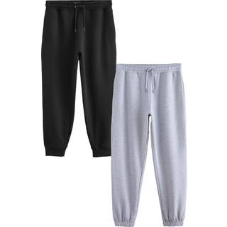 Next Black Slim Fit Joggers 2 Pack