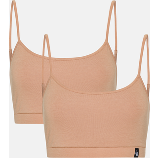 Tan bambus Bh top med tynd strop - 2 pak, S
