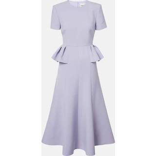 Roland Mouret Peplum crÃªpe midi dress - blue - XXS