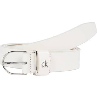 Leather Belt - White - 75 cm