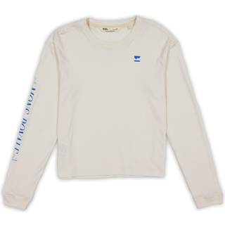 Mons Royale Women's Yonder Merino Organic Cotton Long Sleeve Vintage White, S