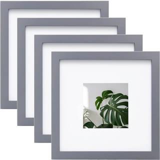 EGOFINE 8X8 BILLEDER RAMMER 4 PAKK til billede 4x4 med Mat eller 8x8 Whitout Mat lavet af massivt tr? d?kket af plexiglas til bordplade og v?gmon