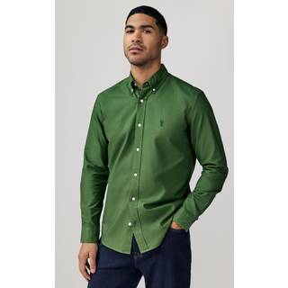 Next Green Slim Fit Long Sleeve Oxford Shirt