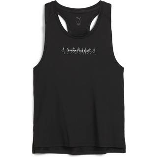 Women&#39;s Puma RUN GRAPHIC Mesh Singlet Top, Black Top, Size XS Top, Sport - Black - XS