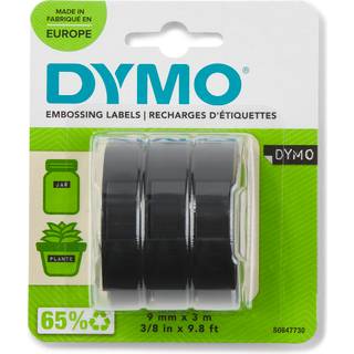 3 x sort 3D tape til Dymo Junior/Omega prægemaskine - DYMO -