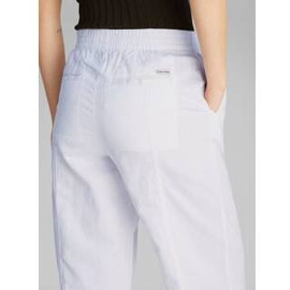 Soft Cotton Linen Trousers - White - L
