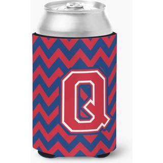 """" Caroline's Treasures CJ1054-QCC-brev Q Chevron Yale Blue og Crimson CAN ELLER BOTTLE HUGGER Multicolor """"