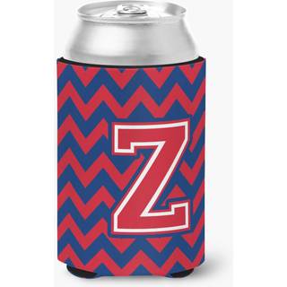 """" Caroline's Treasures CJ1054-ZCC-brev Z Chevron Yale Blue og Crimson CAN ELLER flaske Hugger multicolor """"