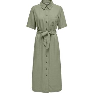 Onlcaro S/S LINEN BL BELT DRES