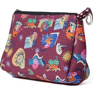 Popups stor makeup taske med lynlås - vandtæt neopren kosmetisk taske 7,7 x 10,75 x 5 tommer