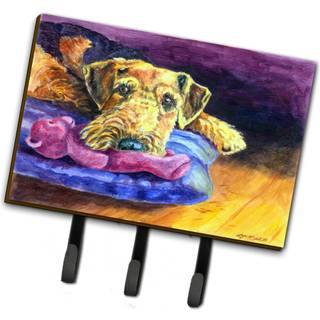 """" Caroline's Treasures 7345th68 Airedale Terrier Teddy Bear Leash eller Key Holder Large Multicolor """"