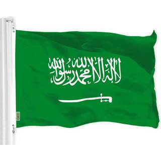 G128 Saudi -Arabien Saudi -arabisk flag | 3x5 ft | Liteweave Pro Series Trykt 150D Polyester | Land flag indend?rs/udend?rs livlige farver tykker