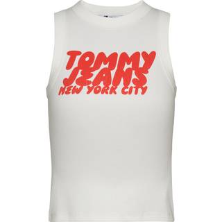Tank top Tommy Jeans Slim Sh Tj Bubble Tee White S - White - S