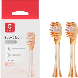 Oclean Easy Clean -reservbørste, orange, 2 stk
