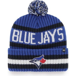 47 MLB unisex -voksne officielt licenseret primær logo Bering Sport Knalt mansjet Pom Beanie Cold Weather Hat - Toronto Blue Jays Blue