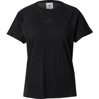Sømløs strikket t-shirt - Black / Grey Six - XS