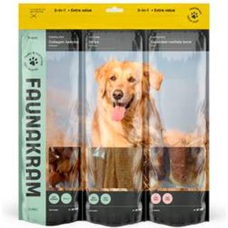 Faunakram hundesnacks 3in1 m. kylling, and & sød kartoffel, valuepack - 600 g.