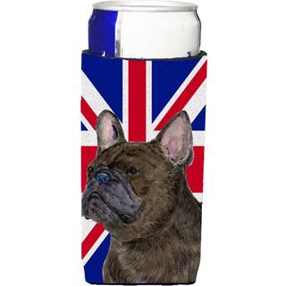 Fransk bulldog med den engelske union Jack British Flag Ultra Beverage Isolators til slanke d?ser SS4961MUK