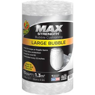 Duck Max Strength Bubble Cushioning Wrap til flytning og forsendelse 15 FT Stor Boble Packing Wrap til Heavy Duty Beskyttelse Emballage?sker Klar