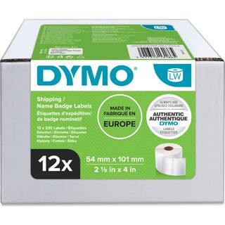 Dymo 99014 Shipping etiket 54x101 mm - 12 ruller á 220 stk. pr. rulle