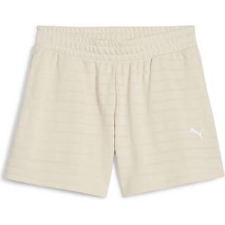 Women&#39;s Puma ESS ELEVATED 5&#34; High-Rise Structured Shorts, White, Size S, Women - Alpine Snow - S