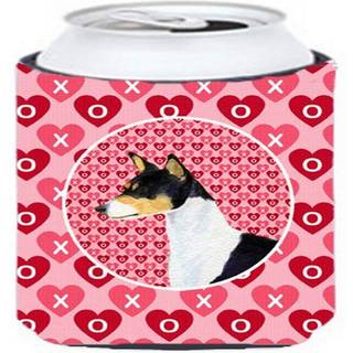 Caroline's Treasures SS4514CC Basenji Hearts Love and Valentine's Day Portrait Can eller flaske Hugger K?ler Vaskbar Drink Sleeve sammenfoldelig
