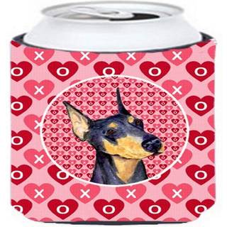 Caroline's Treasures SS4495cc Doberman Hearts Love and Valentine's Day Portrait Can eller flaske Hugger K?ler Vaskbar Drink Sleeve sammenfoldelig