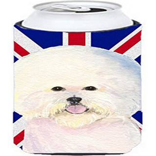 Caroline's Treasures SS4968TBC Bichon Frize med engelsk Union Jack British Flag Tall Boy Hugger kan k?ligere ?rme Hugger Machine Washable Drink S