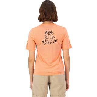 Mons Royale Women's Icon Relaxed Tee Merino-shirt Damer størrelse S farve orange