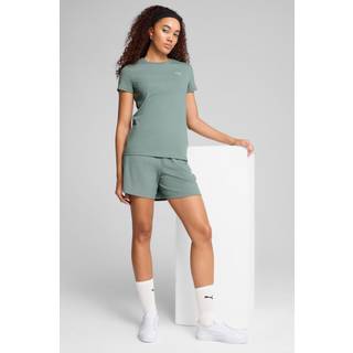 Puma Puma Green Womens ESS ELEVATED Rib T-Shirt