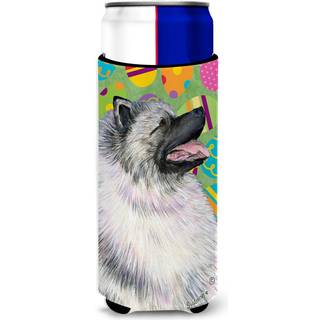 Caroline's Treasures SS4833MUK Keeshond Easter Eggtravaganza Ultra Hugger til slanke d?ser kan k?ligere ?rme Hugger Machine Washable Drink Sleeve