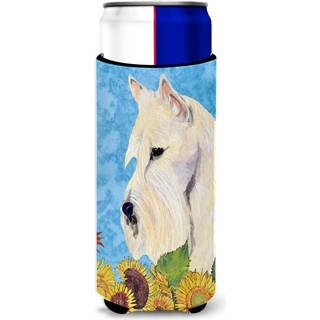 Carolines skatte SS4164MUK skotsk terrier i sommerblomster ultra hugger til slanke d?ser kan k?ligere ?rme hugger maskine vaskbar drikke ?rme hug