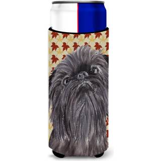 Caroline's Treasures SC9545MUK Bruxelles Griffon Fall Leaves Ultra Hugger til slanke d?ser kan k?ligere ?rme Hugger Machine vaskbar drikke ?rmer