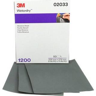 3M Wetordry Abrasive Sheet 401q 02033 1200+ Grit 9 i x 11 i 50 ark hurtigt sk?re auto -kropslibningsmaling Finishing