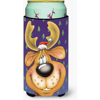 """"Carolines Treasures Comic Reindeer Tall Boy Koozie Hugger Multicolor""""