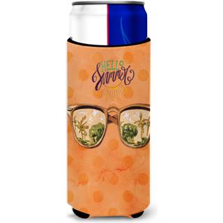 """"Carolines Treasures Beach Solbriller Orange Polkadot Drik Isolator Hugger Slim Multicolor""""