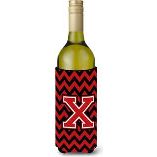 Brev X Chevron Black and Red Wine Bottle Beverage Isulator Hugger CJ1047-Xliterk