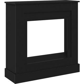 Forsats Til Pejs 90X30X90 Cm Konstrueret Træ Kunsteg - Sort eg