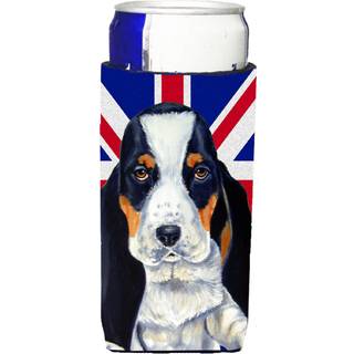 Basset Hound med den engelske union Jack British Flag Ultra Beverage Isolators til slanke dåser LH9481MUK