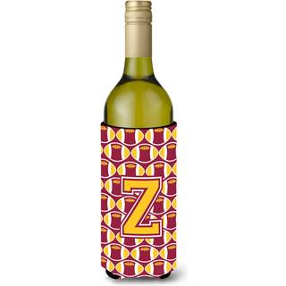 Brev Z Football Maroon og Gold Wine Bottle Beverage Isulator Hugger CJ1081-Zliterk
