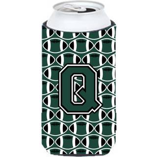 Brev Q Fodboldgrøn og hvid høj dreng drikke isolator Hugger CJ1071-QTBC