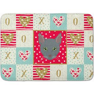 """" Caroline's Treasures Raas Cat Love Machine Washable Memory Foam Mat Doormats Multicolor """"