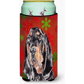 Coonhound Red Snowflake Christmas Tall Boy Beverage Isulator Beverage Isulator Hugger