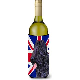 Briard med engelsk union Jack British Flag Wine Bottle Beverage Isulator Hugger SS4931Literk