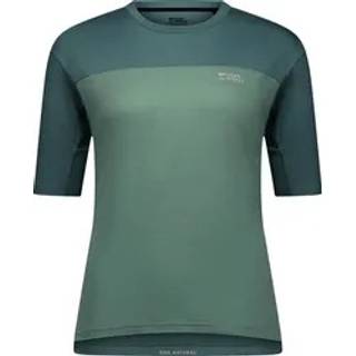Mons Royale Women's Diversion Merino Bike Jersey S/S Cykeljersey Damer størrelse S farve turkis