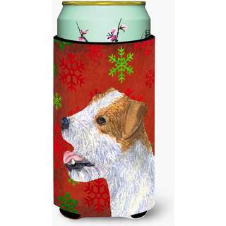 Jack Russell Terrier R?d Gr?n Snefnug Holiday Christmas Tall Boy Drik Isolator