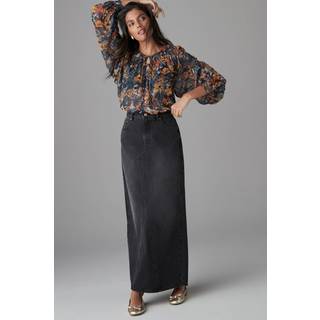 Next Black Maxi Denim 100% Cotton Skirt